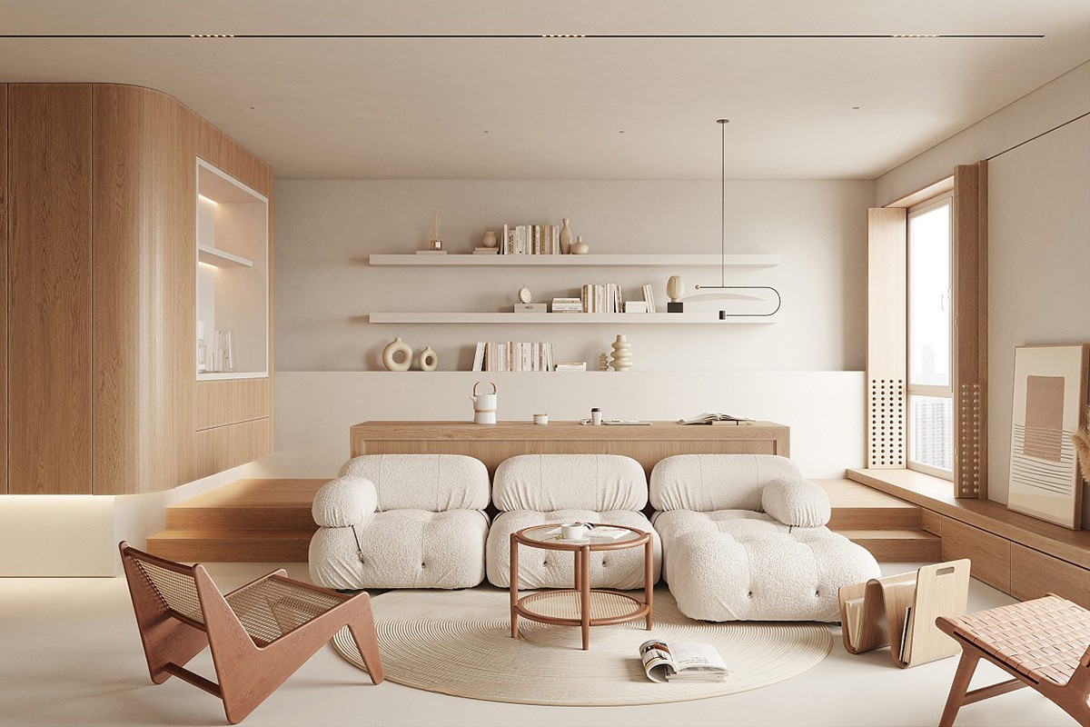 Open plan living with considered zoning